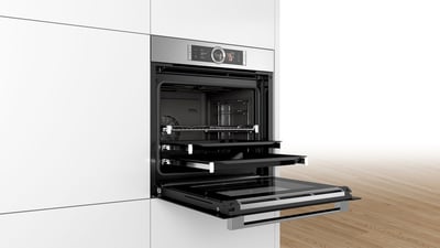 BOSCH-8系列 嵌入式蒸烤爐 60 x 60 cm 經典銀-HSG656XS15