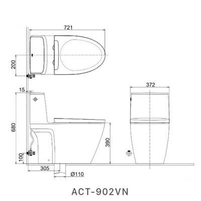 日本INAX-感應沖水型馬桶-ACT-902VN-TW/BW12