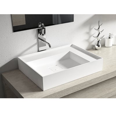 IDEAVIT - 白色平光霧面人造石壁掛盆 - WA15202.8L2