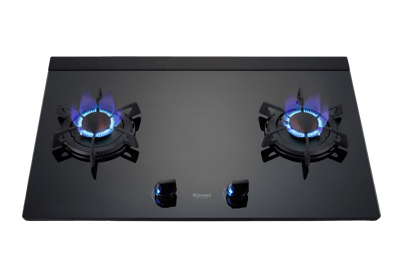 檯面式蓮花玻璃雙口爐-RB-F212G(B)2