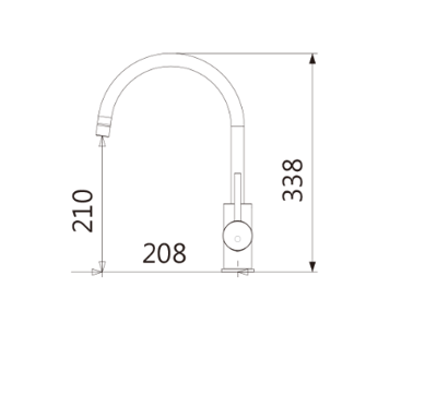 T.A.P. - 無鉛廚房龍頭 / TAP-106023 (3分管)2