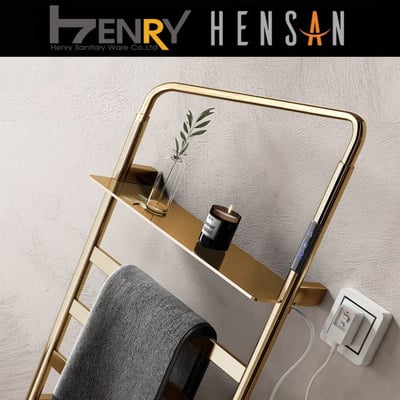 HENSAN - 智能電熱毛巾桿 / F-2033-BG(拉絲金)2