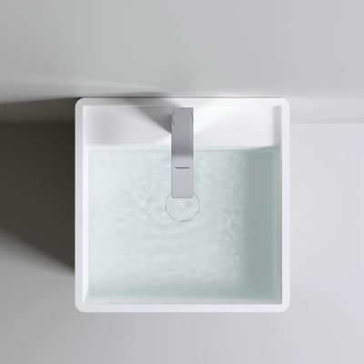 歐洲星級飯店款 - 荷蘭IDEAVIT - 純手工訂製CORIAN-人造石一體落地盆-Z.23-90072