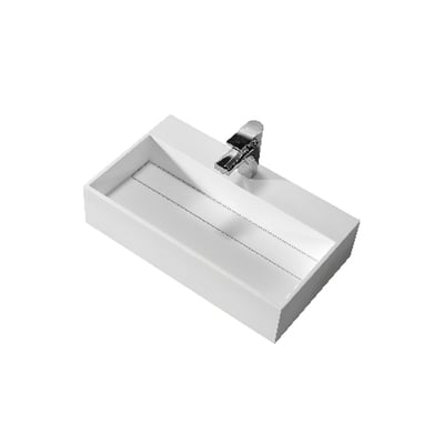 IDEAVIT - 人造石方型窄版面盆 - K-450L-T-SC1