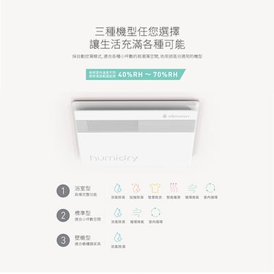 HumiDry 六合一智慧暖風除濕機 - 浴室型3