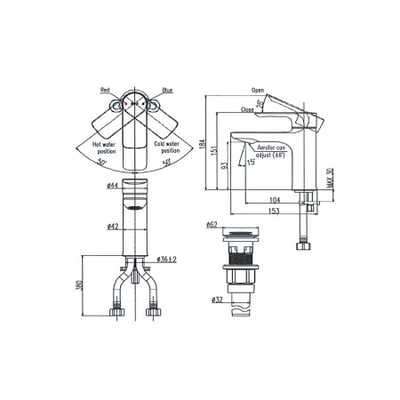 INAX - 單槍亮面 / 電鍍鉻色面盆龍頭 - LFV-612S7