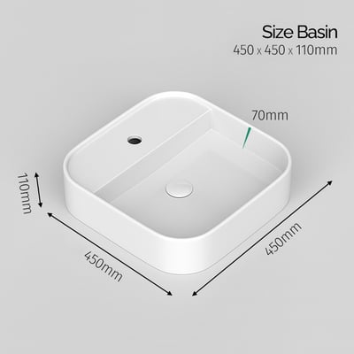 IDEAVIT - 橢圓弧角 / 薄邊台上盆 - KW15103-B (盆上龍頭 / 無溢水口)8