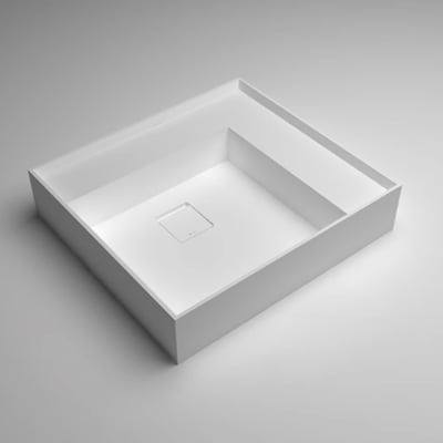 IDEAVIT - 白色平光霧面人造石壁掛盆 - WA15202.8L5