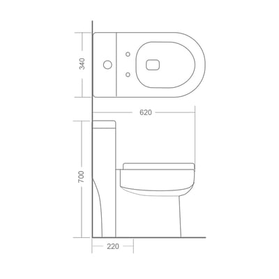 MRBEAR - NEW!! 兩段式省水單體馬桶 / PMA-2957.22