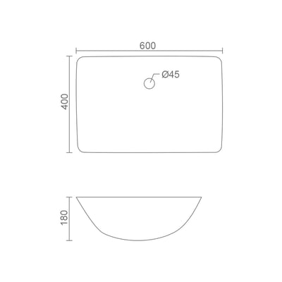 MRBEAR - 方形下嵌盆 / PMA-3482