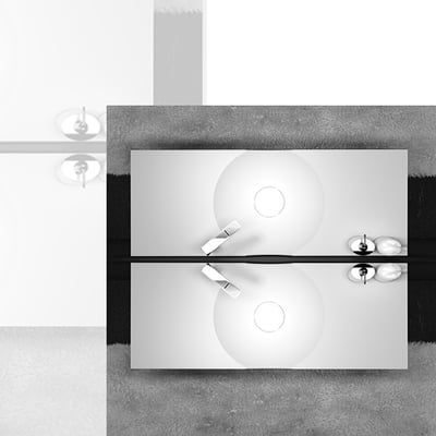 IDEAVIT - 白色平光霧面人造石壁掛盆 - WA1510020786