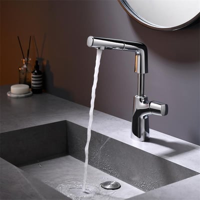 DE系列 - 伸縮切換面盆龍頭 - S.8009K12