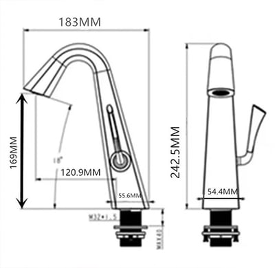 DE系列 - 藝術型側把面盆龍頭 - D648255