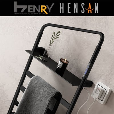 HENSAN - 智能電熱毛巾桿 / F-2033-PB(質感黑)2
