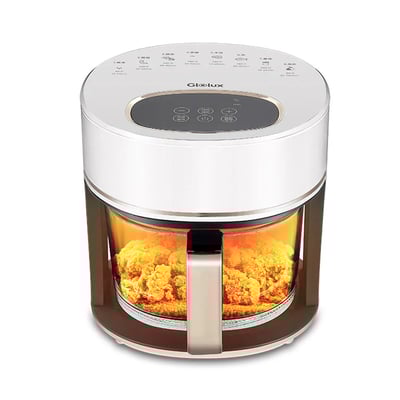 ｜Glolux｜3.5L智能 全景可視 觸控式 晶鑽玻璃氣炸鍋｜ 贈304不鏽鋼烤網｜