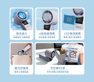 ｜LaPO｜製冷高速可折疊隨身風扇 LF-C01｜7