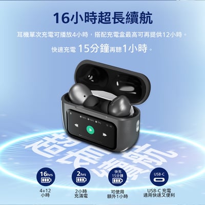 ｜PHILIPS｜AI智能全觸控螢幕｜ANC+ENC主動降噪｜藍牙6.0耳機｜TAT26307