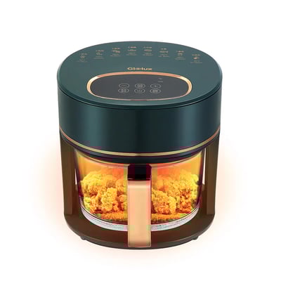 ｜Glolux｜3.5L智能 全景可視 觸控式 晶鑽玻璃氣炸鍋｜ 贈304不鏽鋼烤網｜