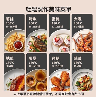 ｜Glolux｜ 6.2L透視智能氣炸鍋｜簡約白｜奶茶色｜9