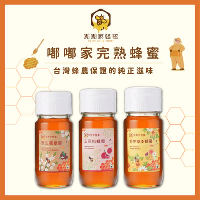 ｜嘟嘟家｜玉荷苞蜂蜜｜野生龍眼蜂蜜｜野生草本蜜｜優質大瓶裝3入組合+【獨家】再送精巧蜂蜜翅膀禮盒組乙組｜2