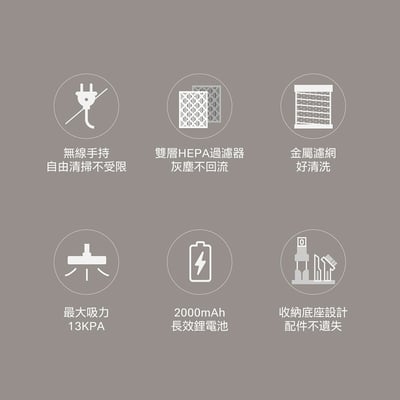 ｜AIWA 愛華｜手持無線吸塵器｜AR1301C2
