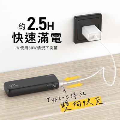 ｜KINYO｜PD 30W輕效商務極速充｜WH標示 14400mAh｜KPB-28006