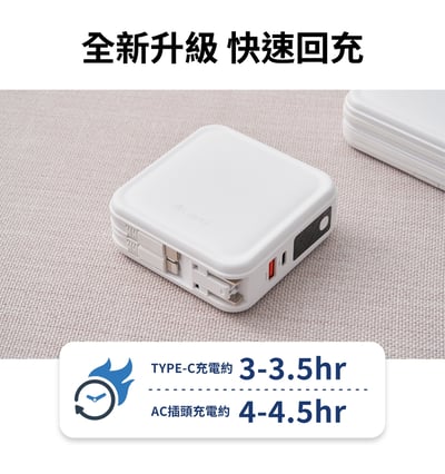 ｜LaPO｜三代WT-08｜超進化八合一無線快充行動電源｜ ｜三色可選｜琉光金｜微墨藍｜柔霧白｜6