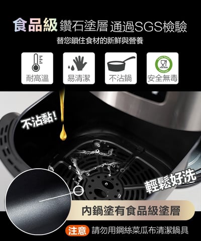 ｜Glolux｜大容量7.5公升陶瓷智能氣炸鍋升級版5