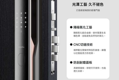 ｜arpha M1 3D人臉識別智慧電子鎖｜八合一靜音全自動含基本安裝｜獨家加贈原廠電池+手環+磁卡x4，市價5670｜5