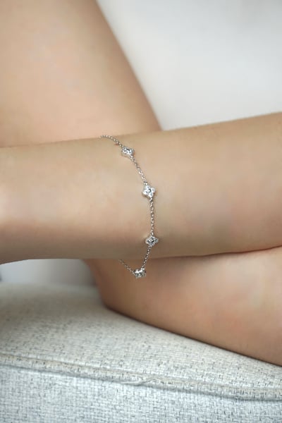 S925 Clover Station Bracelet 四葉草手鏈3