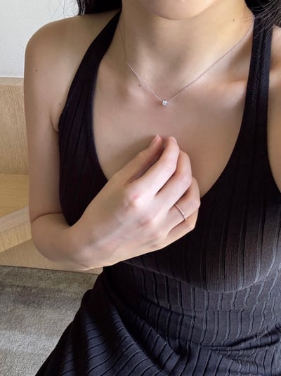 S925 Roller Barrel Necklace 微鑲迷你滾輪項鍊4