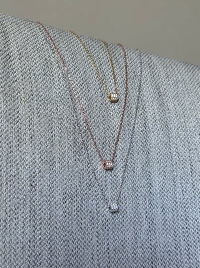 S925 Roller Barrel Necklace 微鑲迷你滾輪項鍊6