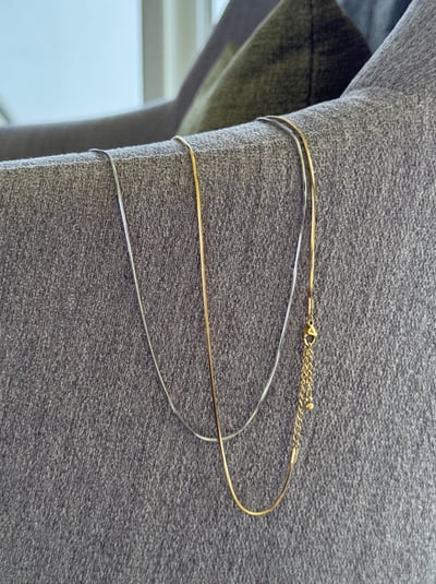 316L Thin Snake Chain Necklace 圓蛇骨項鍊1