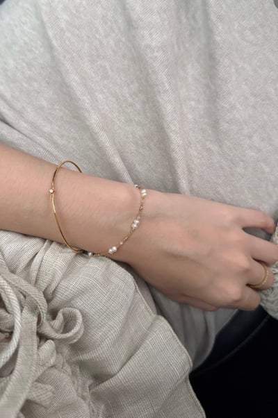 316L Natural Pearl Bracelet 迷你珍珠金豆手鏈3