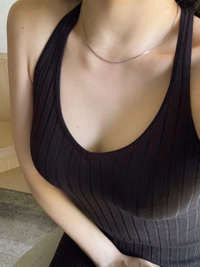 316L Thin Snake Chain Necklace 圓蛇骨項鍊3