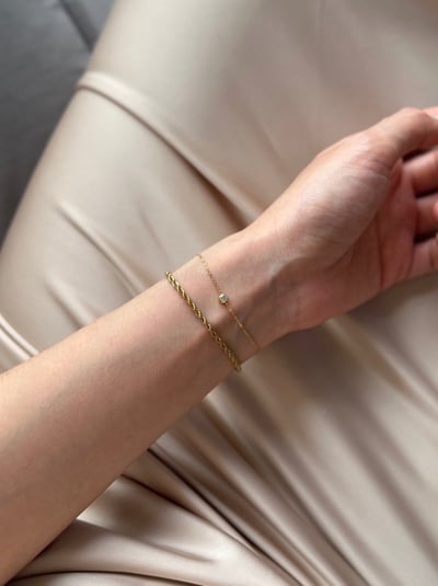 316L Gold Twist Bracelet 麻花扭紋手鍊3