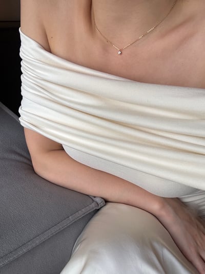 316L Round Diamond Necklace 經典包邊圓鑽項鍊6