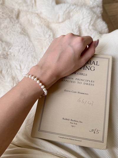 316L Pearl And Gold Ball Bracelet 珍珠小金球手鍊4