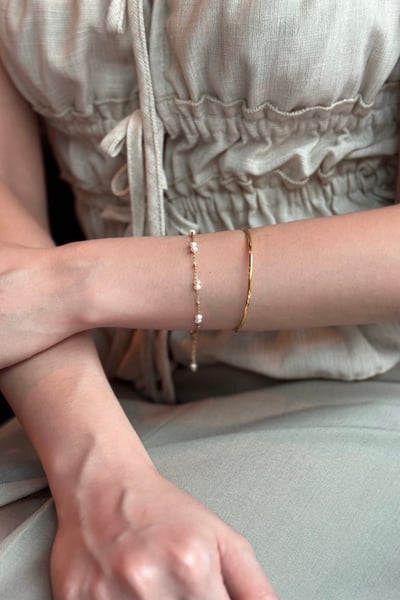 316L Natural Pearl Bracelet 迷你珍珠金豆手鏈2