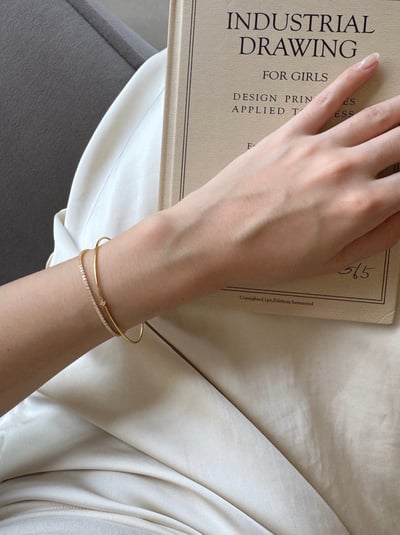 S925 Solitaire Diamond Bangle 單鑽可調式手環3