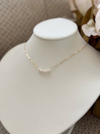 316L Five Pearl Necklace 微笑米粒珍珠項鍊3