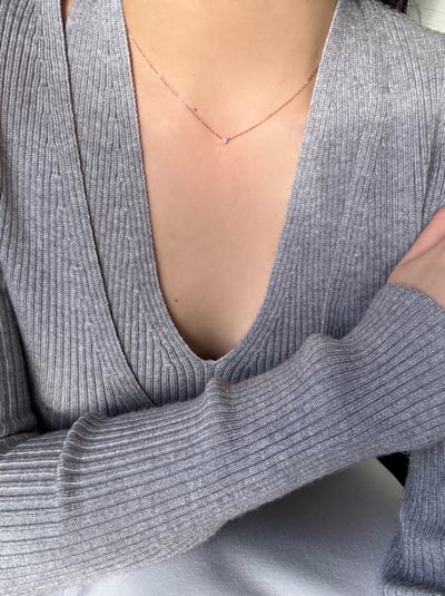 S925 Mini Diamond Necklace 若有似無迷你單鑽項鍊4