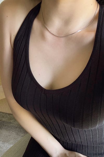 316L Thin Snake Chain Necklace 圓蛇骨項鍊3