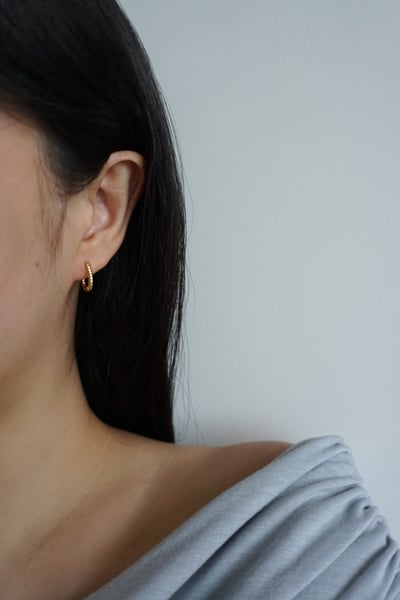 18K Twisted Hoop Earrings 編織圈圈耳扣5