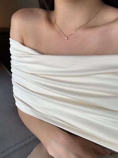 316L Round Diamond Necklace 經典包邊圓鑽項鍊5