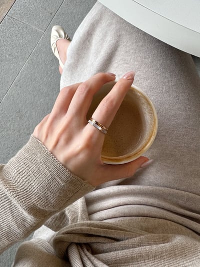 18K Rose Gold White Shell Ring 玫瑰金白貝戒指3