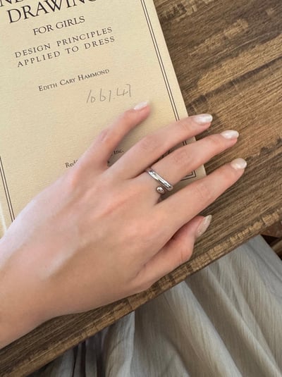 316L Cross Water Drop Ring 造型交叉水滴戒5