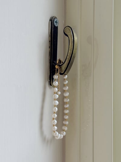 316L Pearl And Gold Ball Bracelet 珍珠小金球手鍊1