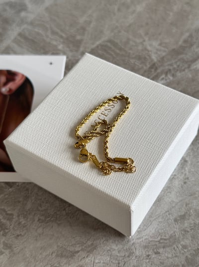316L Gold Twist Bracelet 麻花扭紋手鍊1