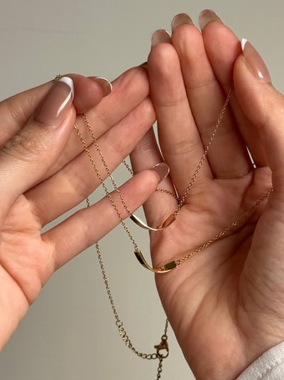 316L Smile  Necklace 立體微笑項鍊(可刻字)3